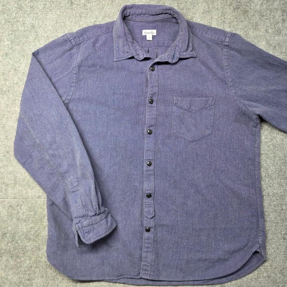 Steven Alan Other - Steven Alan Shirt Mens L Made in USA Blue Oxford Textured Cotton Button Up